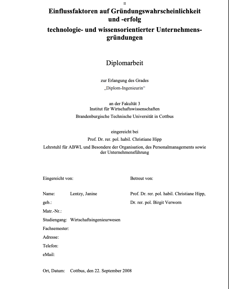 Diplomarbeit